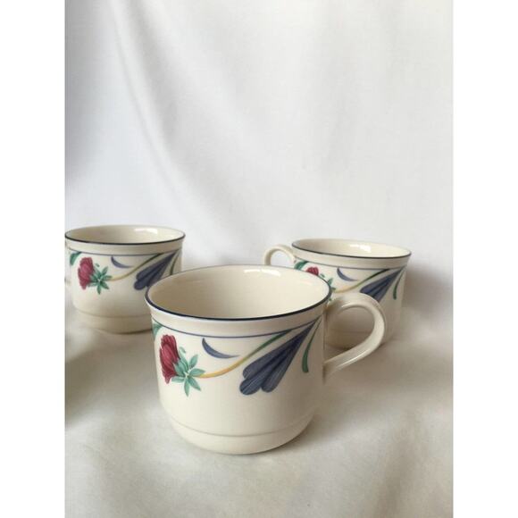 Lenox POPPIES ON BLUE Tea Cup (4 Four) Made in USA (eV 3) - Picture 3 of 9